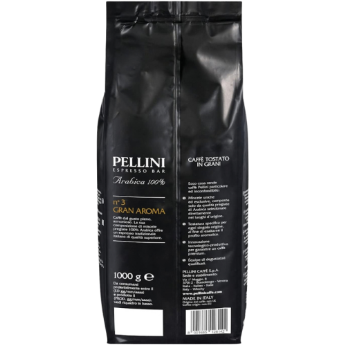 Кафе на зърна Pellini N3 Gran Aroma Arabica, 1кг