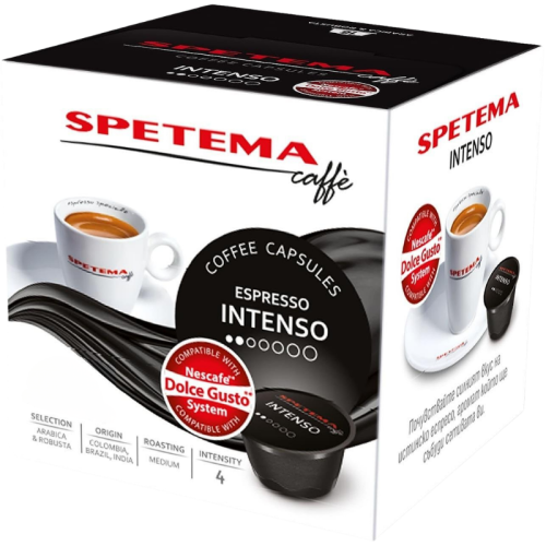 Кафе капсули Spetema Espresso Intenso съвместими с Dolce Gusto, 16 капсули