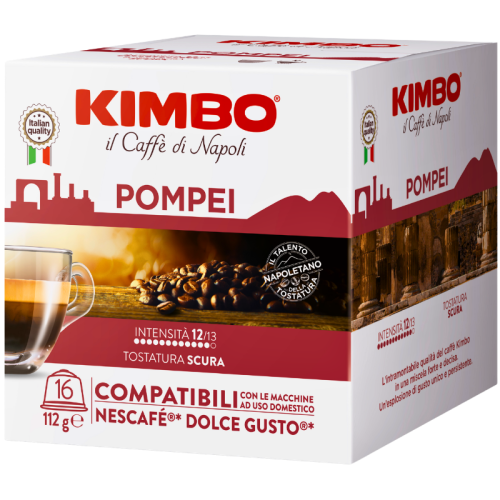 Кафе капсули Kimbo Pompei съвместими с Dolce Gusto, 16 капсули