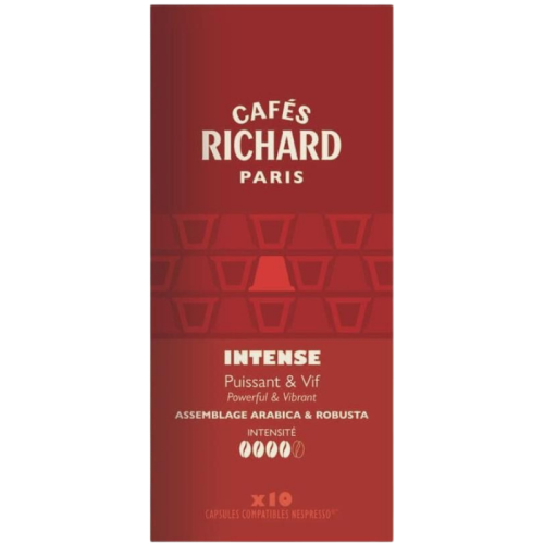 Кафе капсули Cafes Richard Intense съвместими с Nespresso, 10 капсули