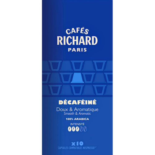 Кафе капсули Cafes Richard Decafeine безкофеин съвместими с Nespresso, 10 капсули