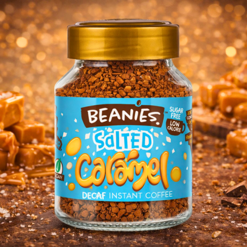 Разтворимо кафе Beanies с аромат на солен  карамел Безкофеин, 50гр.