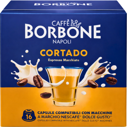 Kафе капсули Borbone Cortado съвместими с Dolce Gusto, 16 капсули