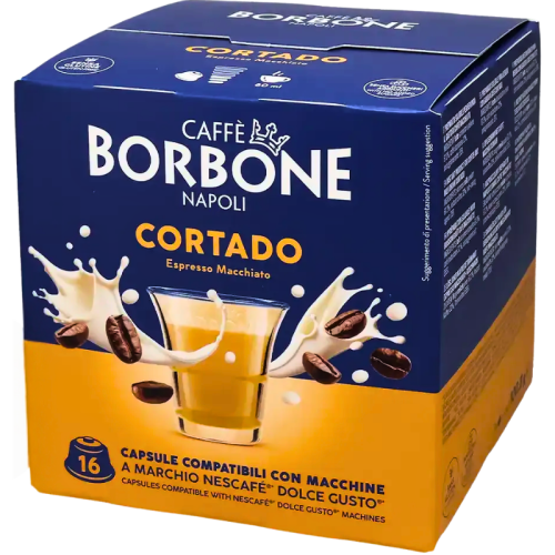 Kафе капсули Borbone Cortado съвместими с Dolce Gusto, 16 капсули