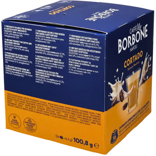 Kафе капсули Borbone Cortado съвместими с Dolce Gusto, 16 капсули