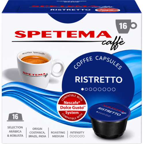 Кафе капсули Spetema Ristrettо, Intenso с подарък 1 кутия Cortado съвместими с Dolce Gusto, 48 капсули