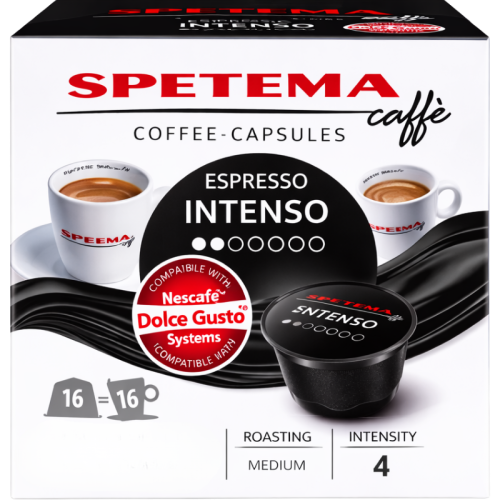 Кафе капсули Spetema Ristrettо, Intenso с подарък 1 кутия Cortado съвместими с Dolce Gusto, 48 капсули