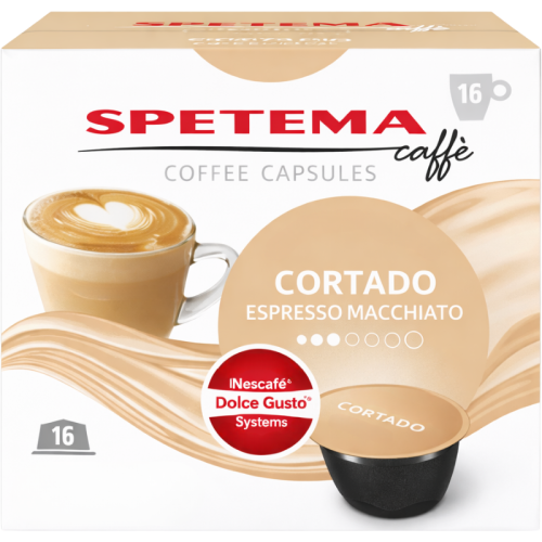 Кафе капсули Spetema Ristrettо, Intenso с подарък 1 кутия Cortado съвместими с Dolce Gusto, 48 капсули
