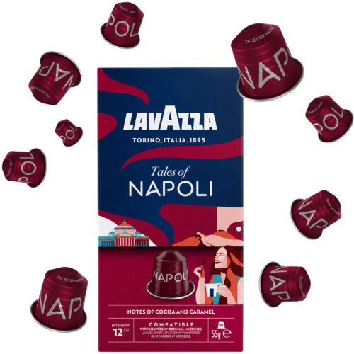 Кафе капсули Lavazza Tales of Napoli съвместими с Nespresso, 10 капсули