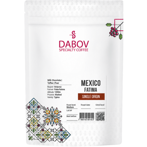 Кафе на зърна Dabov Specialty coffe Mexico Fatima, 0.208кг