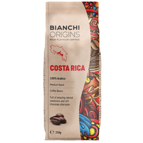 Кафе на зърна Bianchi Origins Costa Rica, 250 г, 100% Арабика