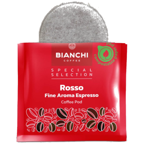 Кафе дози Bianchi Rosso Fine Aroma Espresso E.S.E. 100 бр. - отворена дозета
