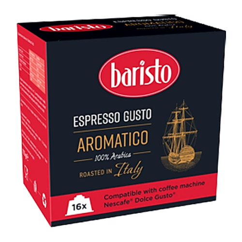 Кафе капсули Baristo Espresso Gusto Aromatico, Dolce Gusto, 16 бр., 100% Арабика