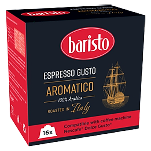 Кафе капсули Baristo Espresso Gusto Aromatico, Dolce Gusto, 16 бр., 100% Арабика