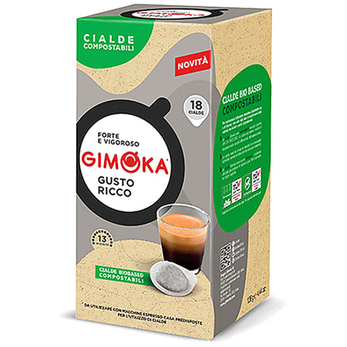 Кафе дози Gimoka Gusto Ricco E.S.E., 18 бр., 100% Робуста