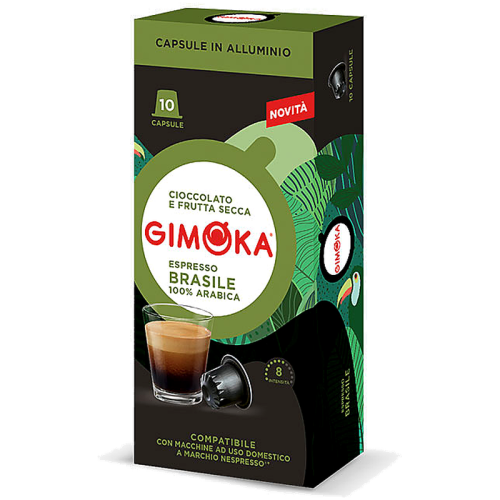 Кафе капсули Gimoka Brasile за Nespresso Original, 10 бр., 100% Арабика