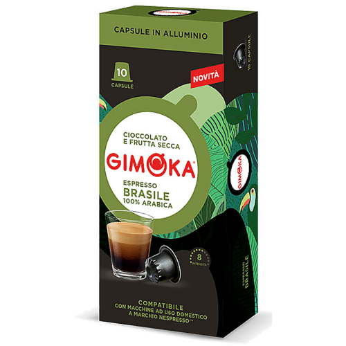 Кафе капсули Gimoka Brasile за Nespresso Original, 10 бр., 100% Арабика