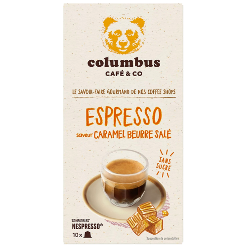 Кафе капсули Columbus Espresso Caramel Beurre Salé за Nespresso Original, 10 бр., 100% Арабика