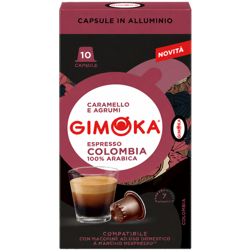 Кафе капсули Gimoka Espresso Colombia за Nespresso Original, 10 бр., 100% Арабика