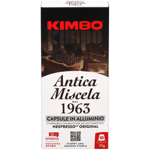 Кафе капсули Kimbo Antica Miscela за Nespresso Original, 10 бр.