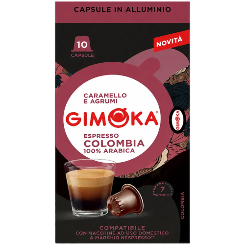 Кафе капсули Gimoka Espresso Colombia за Nespresso Original, 10 бр., 100% Арабика