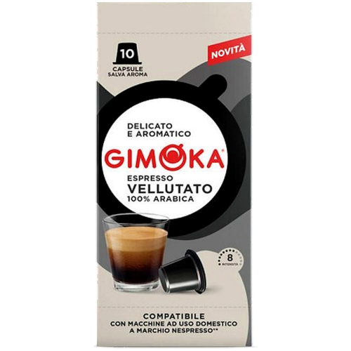 Кафе капсули Gimoka Vellutato Arabica за Nespresso Original, 10 бр., 100% Арабика