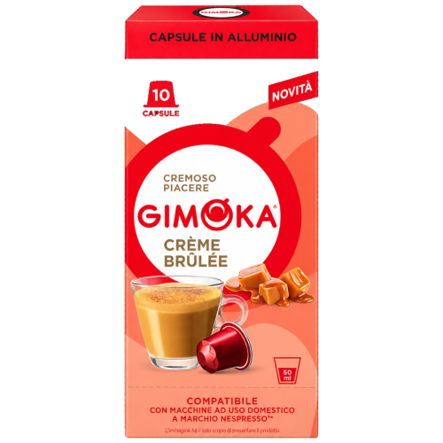 Кафе капсули Gimoka Tubo ALU Creme Brulee, 10бр. съвместими с Nespresso