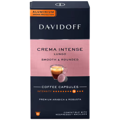 Кафе капсули Davidoff Crema Intense Lungo за Nespresso Original, 10 бр.