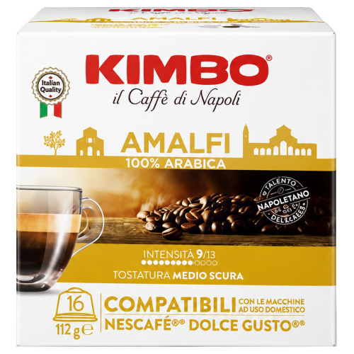 Кафе капсули Kimbo Amalfi съвместими с Dolce Gusto, 16 бр.