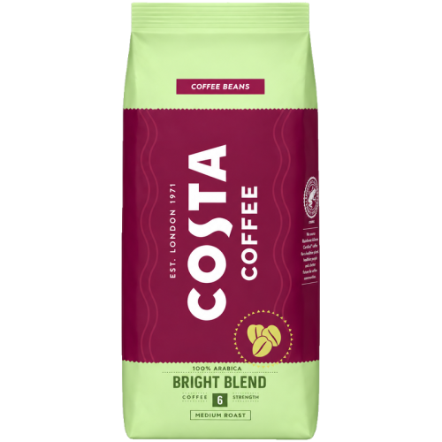 Кафе на зърна Costa Bright Blend 1 кг – 100% арабика, средно изпичане