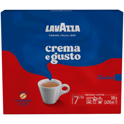 Мляно кафе Lavazza Crema e Gusto 2x250 г – бипак с два брикета по 250 г
