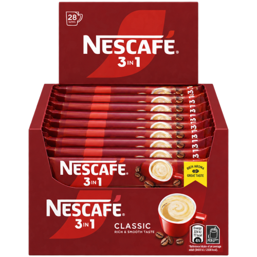 Разтворимо кафе Nescafe 3in1 Classic, 28 бр. стикчета по 15,5 г