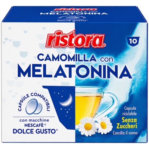 Капсули лайка с мелатонин Dolce Gusto Ristora Camomilla con Melatonina, 10 бр. × 4 г