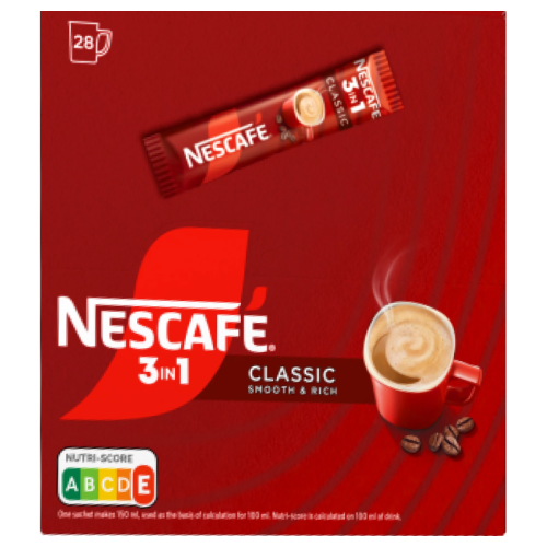 Разтворима кафе напитка NESCAFÉ 3in1 Classic, 28×16,5 г