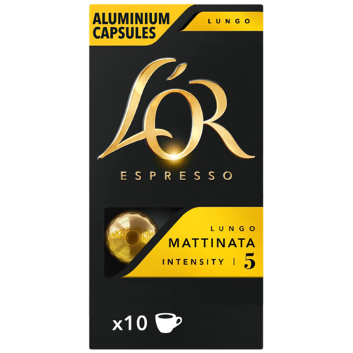 Кафе капсули L’OR Lungo Mattinata за Nespresso Original, 10 бр. – предна опаковка