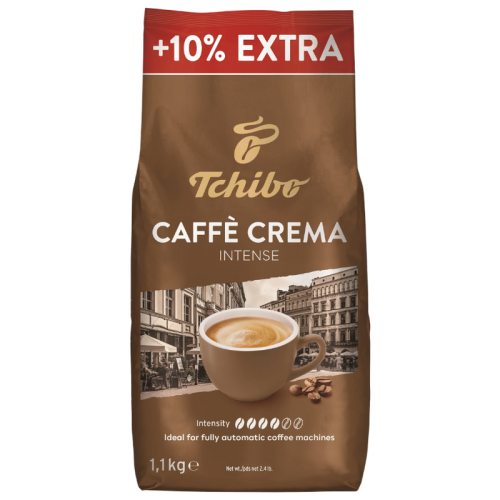 Кафе на зърна Tchibo Caffè Crema Intense +10% EXTRA, пакет 1,1 кг