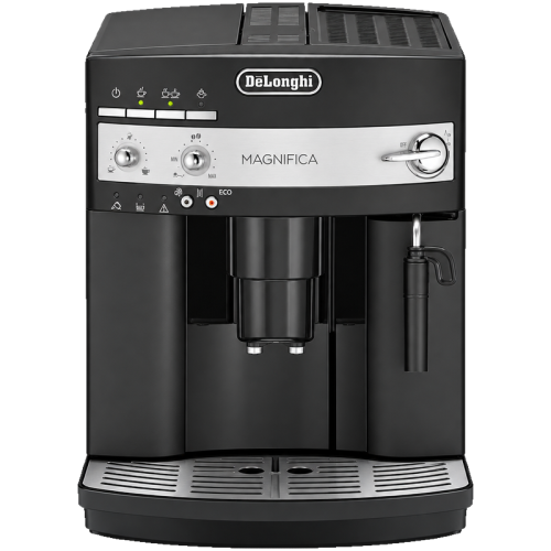 Кафеавтомат Delonghi Magnifica ESAM 3000.B в черен цвят с вградена мелачка и ръчен капучинатор